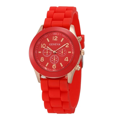 Women Luxury Silicone Strap Quartz Wrist Watch