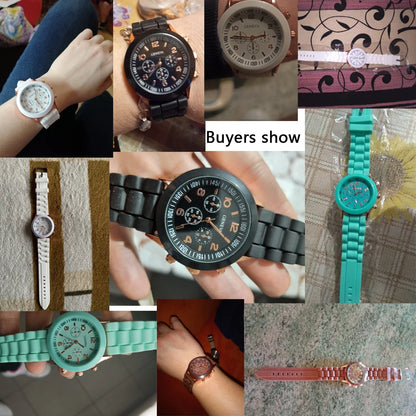 Women Luxury Silicone Strap Quartz Wrist Watch