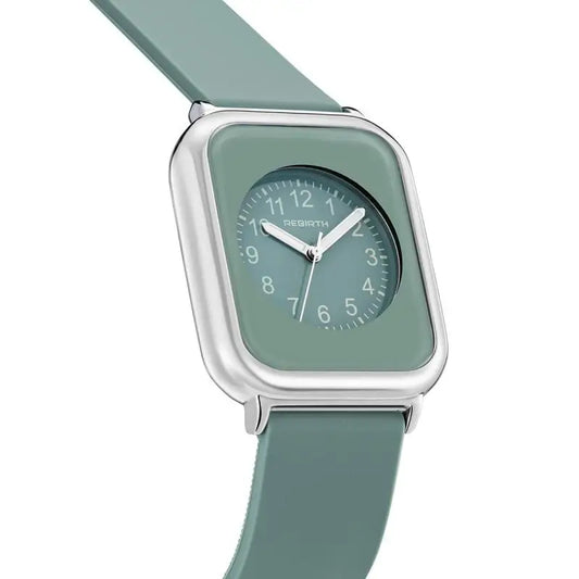 Fashion Simple Green Pink Arabic Numerals Quartz Wristwatch