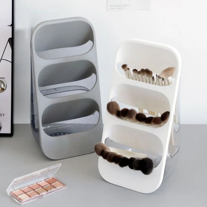 3 Grids Makeup Brushes Storage Box