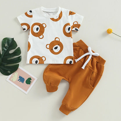 2Pcs 0-3Years Toddler Baby Boy Summer Outfits Set