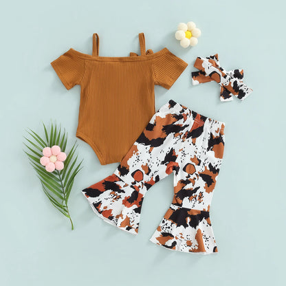 3Pcs 0-24M Infant Baby Girl Summer Clothing Set