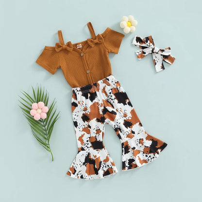 3Pcs 0-24M Infant Baby Girl Summer Clothing Set