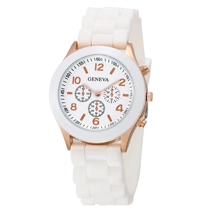 Women Luxury Silicone Strap Quartz Wrist Watch