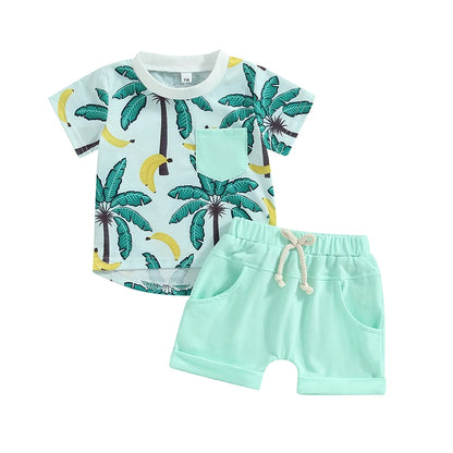 0-3Years 2Pcs Baby Boy Summer Clothing Set