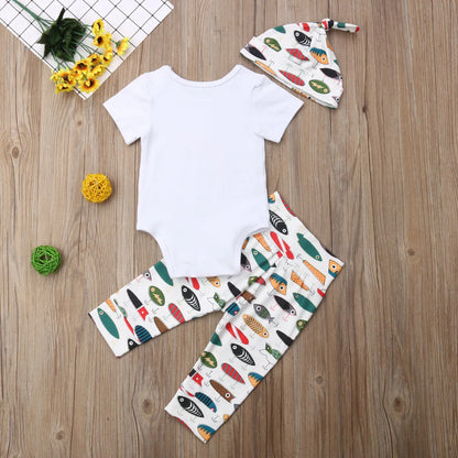 3Pcs 0-18M Infant Baby Girl Summer Clothing Set