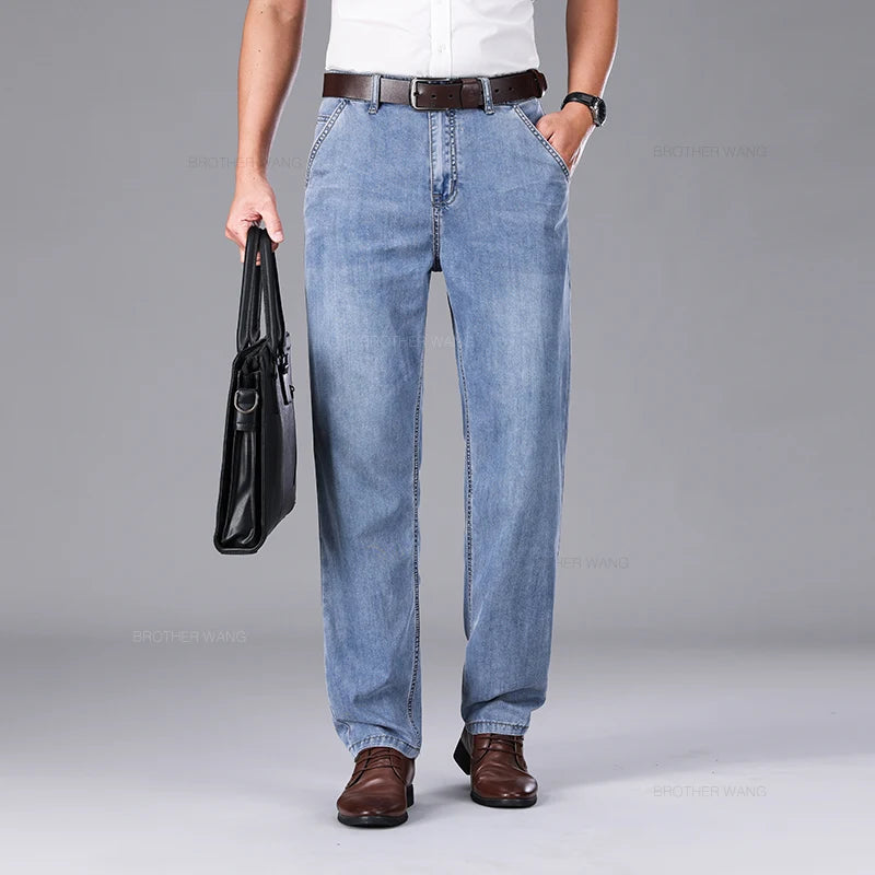 Men's Summer Ultra-thin Lyocell Ice Silk Jeans