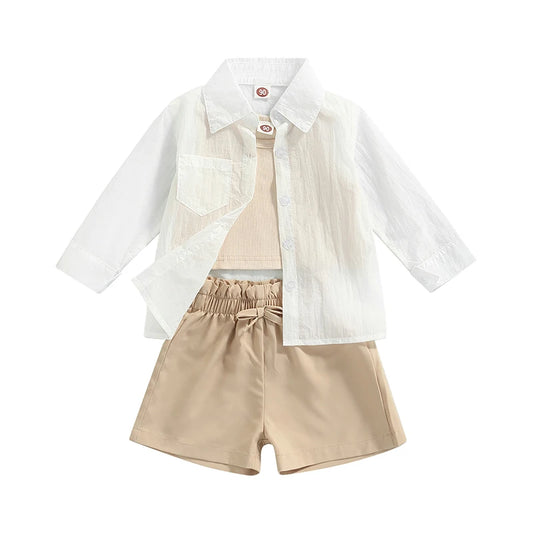 0-6Years Toddler Baby Girl 3Pcs Summer Clothing Set
