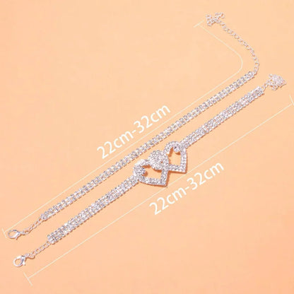 Beautiful Dazzling Cubic Zirconia Chain Anklet for Women