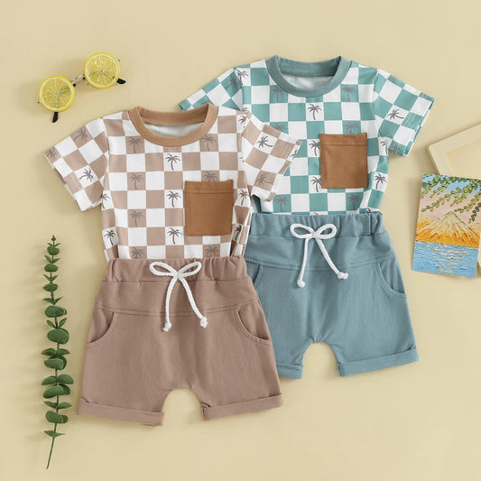 Summer Baby Boy Short Sleeve Clothing Set