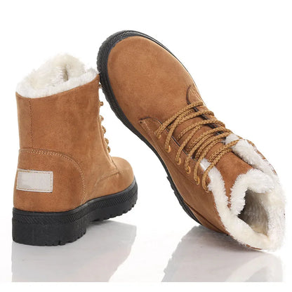 Women's Boots With Fur Low Heels