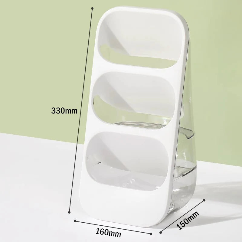 3 Grids Makeup Brushes Storage Box