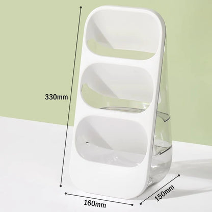3 Grids Makeup Brushes Storage Box