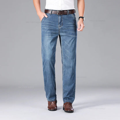 Men's Summer Ultra-thin Lyocell Ice Silk Jeans