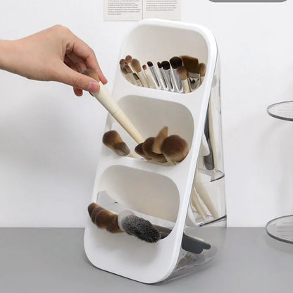 3 Grids Makeup Brushes Storage Box