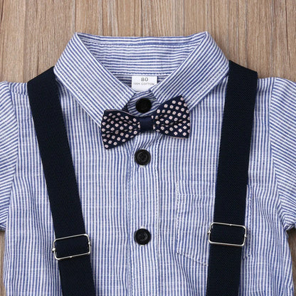 2PCS Baby Boys Short Sleeve Clothing Romper Set