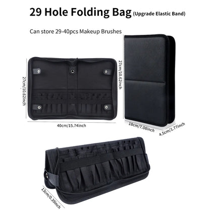 Foldable Makeup Brush Bag