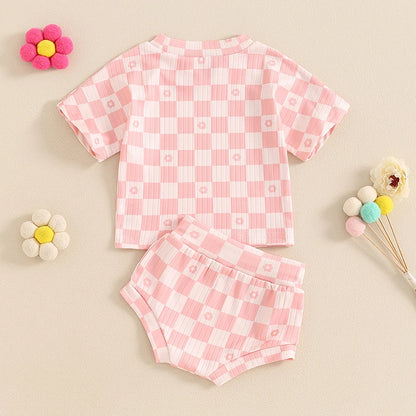 Baby Girls Summer Short Sleeve Clothing Set