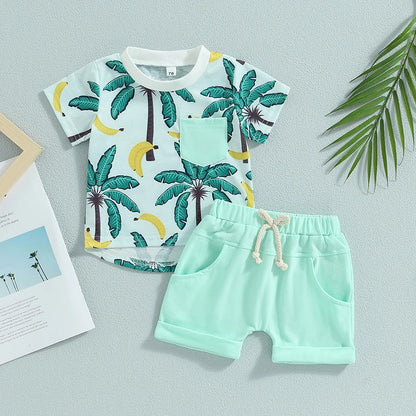 0-3Years 2Pcs Baby Boy Summer Clothing Set
