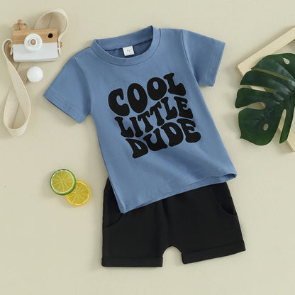 Toddler Baby Boy Summer Short Sleeve Clothes Set