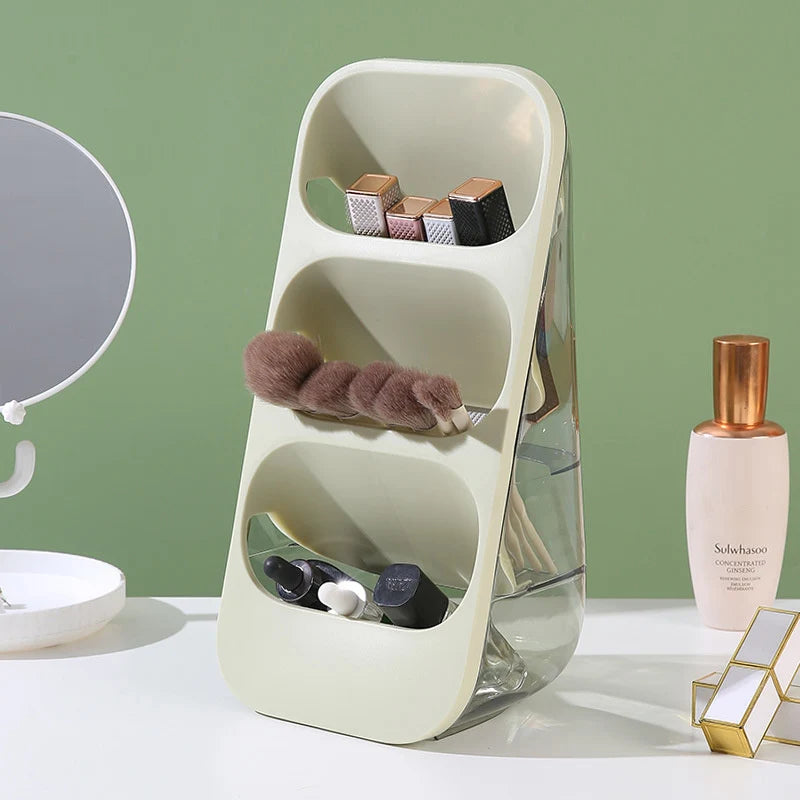 3 Grids Makeup Brushes Storage Box